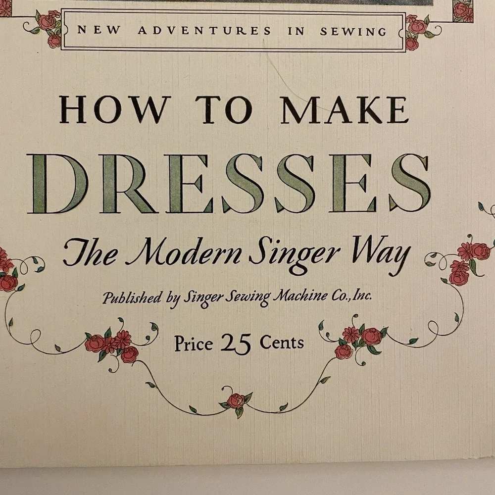 1930's Vintage Singer Sewing Library Book Set Of 2 Booklets Dresses‎ & Draperies